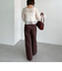 楊柳シャーリングショートブラウス