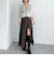 スリットプリーツスカート×ショートパンツ
