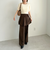 プリーツスカート付レイヤードスラックス