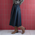 フェイクレザーフレアミディスカート