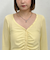 ボタンギャザーＶネックＴＯＰＳ