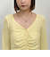 ボタンギャザーＶネックＴＯＰＳ