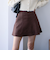 スエードフレアミニスカート