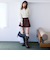 スエードフレアミニスカート