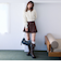 スエードフレアミニスカート