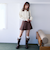 スエードフレアミニスカート