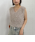ラメフェザーニットベスト／