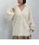 ロングシャギーミドルニットカーディガン