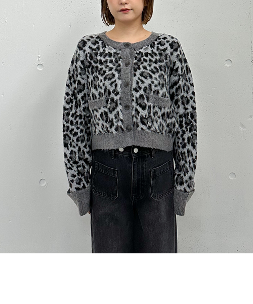 レオパードJQニットカーディガン｜アルシーヴの通販｜&mall