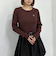 ロゴ刺繍ケーブルニットプルオーバー