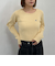 ロゴ刺繍ケーブルニットプルオーバー