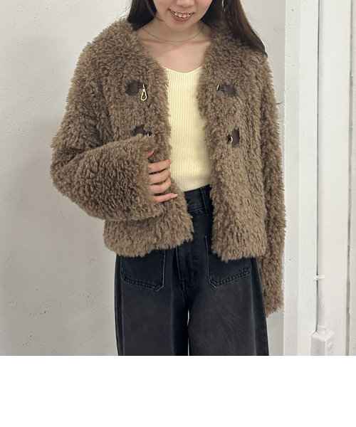 フロントビットプードルファーコート｜アルシーヴの通販｜&mall