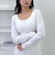 カップ付クロップドテレコＴＯＰＳ／