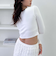 カップ付クロップドテレコＴＯＰＳ／