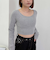 カップ付クロップドテレコＴＯＰＳ／