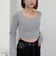 カップ付クロップドテレコＴＯＰＳ／