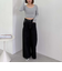 カップ付クロップドテレコＴＯＰＳ／