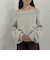 ラメブークレフェザーニットプルオーバー
