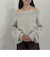 ラメブークレフェザーニットプルオーバー