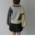 インターシャカラーブロックニットプルオーバー