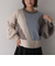 インターシャカラーブロックニットプルオーバー