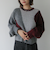 インターシャカラーブロックニットプルオーバー
