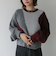 インターシャカラーブロックニットプルオーバー