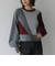 インターシャカラーブロックニットプルオーバー