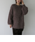 バックレースアップブラッシュニットプルオーバー