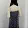 花柄ベロアキャミワンピース
