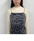 花柄ベロアキャミワンピース