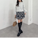 チェックアソートシフォンティアードミニスカート