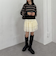 チェックアソートシフォンティアードミニスカート