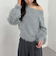 シャギーオフショルニットプルオーバー