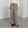 ベルト付ウールタックワイドスラックス