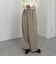 ベルト付ウールタックワイドスラックス