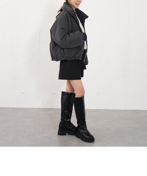 チェックリバ－シブル中綿ブルゾン｜アルシーヴの通販｜&mall（アンド