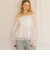 刺繍レース２ｗａｙオフショルブラウス