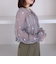 花柄刺繍ギャザーブラウス