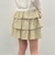 花柄刺繍ストライプフリルミニＳＫ