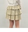 花柄刺繍ストライプフリルミニＳＫ
