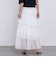 アシンメトリーレースフリルティアードスカート