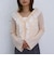 フロントレースフリルニットカーディガン