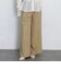 ベルト付きタックワイドチノパン