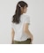 ハーフスリーブフロントタックカットＴＯＰＳ