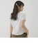 ハーフスリーブフロントタックカットＴＯＰＳ
