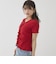 ハーフスリーブフロントタックカットＴＯＰＳ
