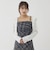 チェックシフォンドロストキャミワンピース