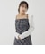チェックシフォンドロストキャミワンピース