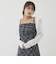 チェックシフォンドロストキャミワンピース